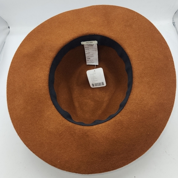 Ecote Urban Outfitters Boho Wool Brown Fedora Wide Brim Hat Rust One Size - Picture 5 of 12